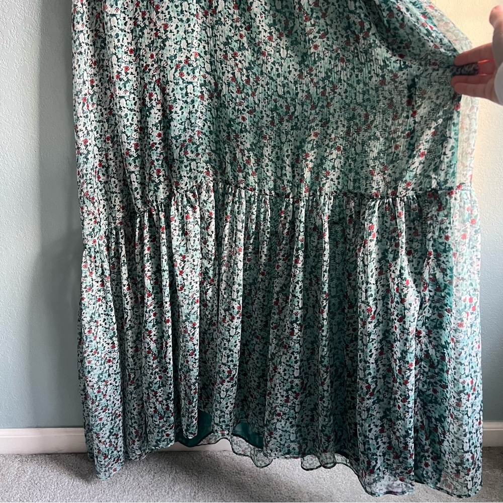TEXTILE Elizabeth and James Mint Green Floral Maxi Dress - Picture 4 of 9